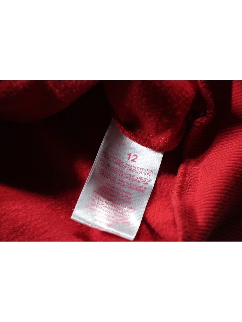 Hello Kitty Girls Size 12 Full Zip Up Sweatshirt Red Youth Sanrio
